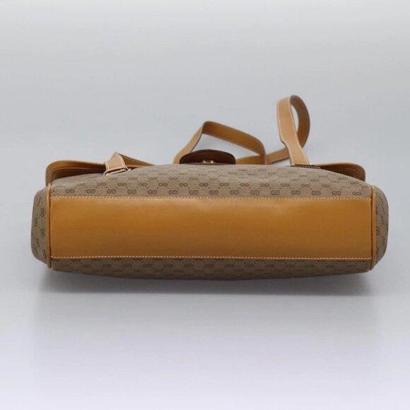 GUCCI Micro GG Supreme Shoulder Bag PVC Beige Gold 001 115 1199 Auth ep7488 - Picture 6 of 16